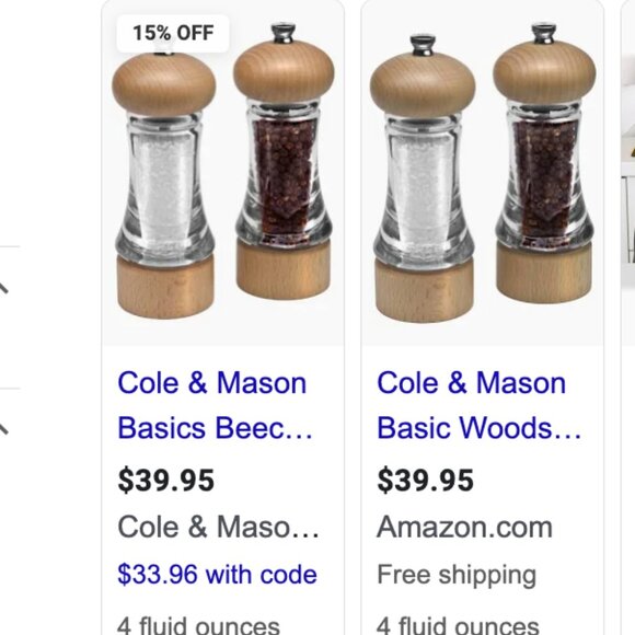 Cole & Mason 6.5" Beech Wood Salt and Pepper Mill Set - Picture 2 of 6